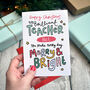 Personalised Christmas Card For Teacher, thumbnail 2 of 2