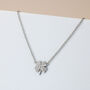 Sparkly Four Leaf Clover Pendant Necklace, thumbnail 1 of 3