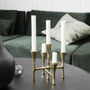 Candle Stand, Tristy, Brass Finish, thumbnail 1 of 3