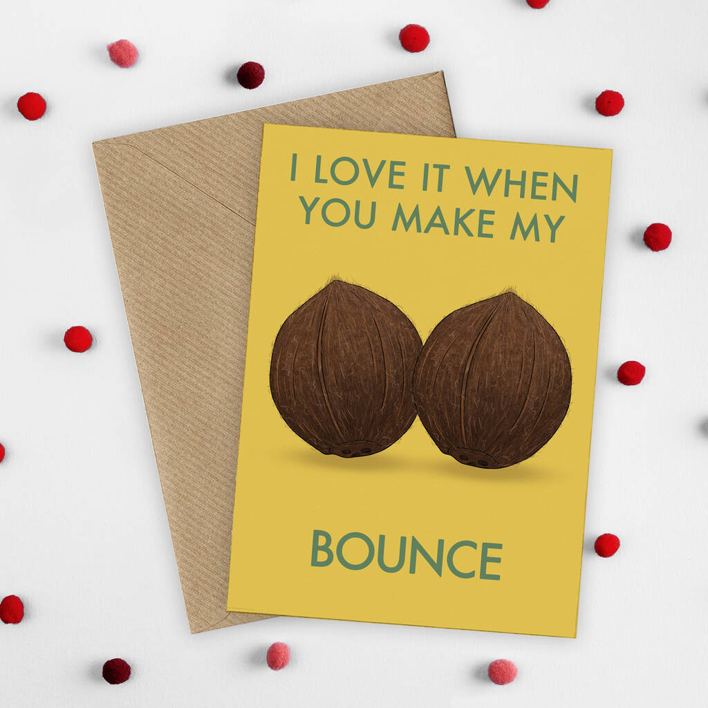 Naughty Coconut Valentines Card By Cherry Pie Lane