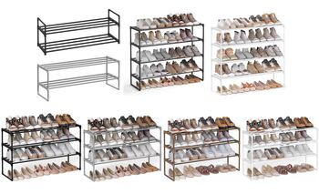 Shoe Rack Shelves Stackable Shoe Storage Organiser, 7 of 7
