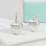 Small Sterling Silver Heart Earrings, thumbnail 2 of 3