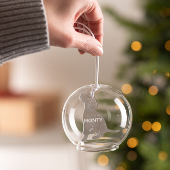 Personalised Pet Dog Glass Dome Bauble, 6 of 6