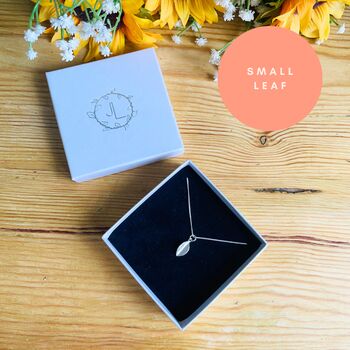 Leaf Pendant In Sterling Silver, 3 of 5