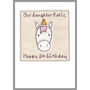 Personalised Unicorn Birthday Card For Girl, thumbnail 2 of 7