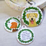 Personalised Christmas Dog ID Tag Holly Wreath, thumbnail 3 of 10