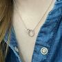 Petite Zircon Infinity Sterling Silver Necklace, thumbnail 1 of 3