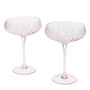 Pink Scalloped Coupe Cocktail Glasses, thumbnail 2 of 3