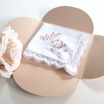 Mother Of The Bride Wedding Handkerchief Gift, 3 of 8