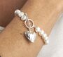 Amare Freshwater Pearl Bracelet With Silver Heart, thumbnail 1 of 3