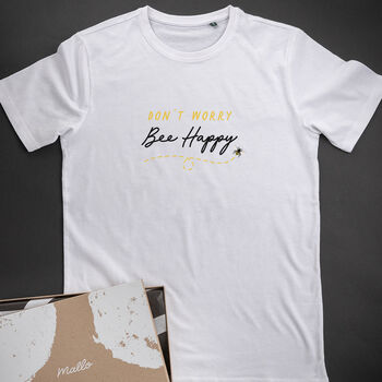 ‘Don’t Worry Bee Happy’ Graphic T Shirt For Bee Lovers, 2 of 5