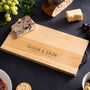 Personalised Engraved Handled Couples Charcuterie Board, thumbnail 1 of 5