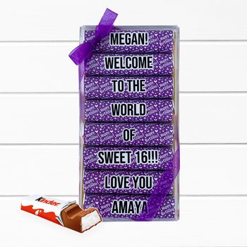 Personalised Birthday Kinder Chocolate Giftbox, 6 of 11