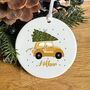 Cute Personalised Christmas And New Year Ceramic Ornament, thumbnail 1 of 5