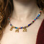 Personalised Bubble Initials Name Millefiori Bead Necklace, thumbnail 1 of 5
