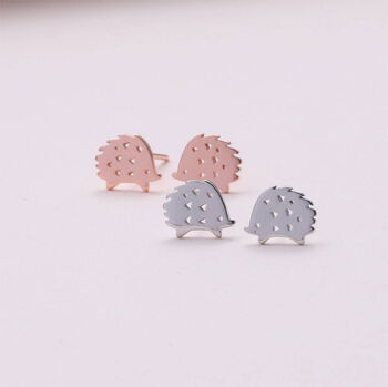 'Hedgehugs' Sterling Silver Hedgehog Earrings, 5 of 8