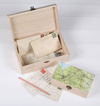 Personalised Map Location Rectangular Wooden Box, 5 of 5