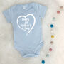 Happy 1st Father's Day In Heart Babygrow, thumbnail 3 of 10