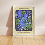 Iris Flower Print For Hope And Wisdom, thumbnail 4 of 5