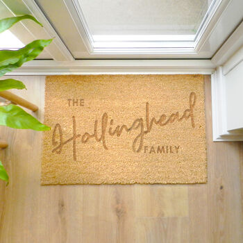 Personalised Couples Rectangle Indoor Doormat, 4 of 5