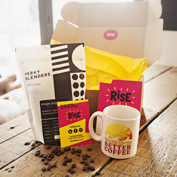 'Wake Up To Better Coffee' Mug And Coffee Gift Set, 2 of 5