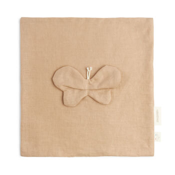 Organic Linen Butterfly Doudou In Off White, 4 of 4