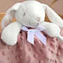 Personalised Dusty Pink Bubble Bunny Comforter, thumbnail 6 of 6