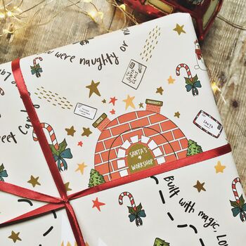 North Pole Magical Map Christmas Wrapping Paper, 8 of 12