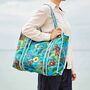 Reversible Monkey Print Quilted Cotton Tote Bag, thumbnail 1 of 3