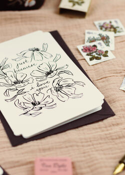 Just Because I Love You Floral Card, 3 of 6
