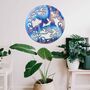 Round Metal Butterfly Art With Flowers Garden Decor, thumbnail 3 of 10