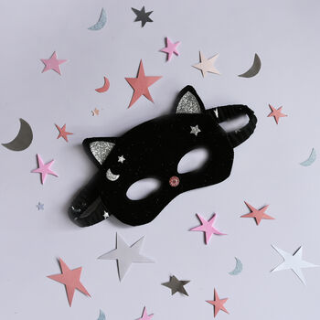 Velvet Black Cat Mask, 3 of 3