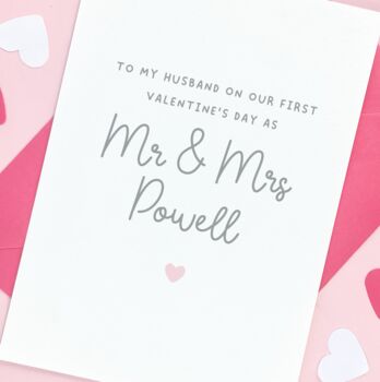 Husband First Valentine's Day As Mr And Mrs Card, 2 of 3