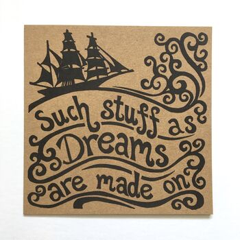 Shakespeare Quote Card, Such Stuff As Dreams…, 3 of 3