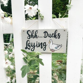 Ducks Laying Wooden Sign Letterbox Friendly, 4 of 7