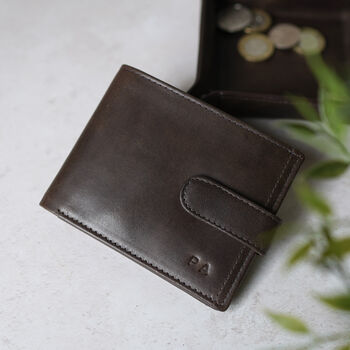 Vintage Personalised Bifold Leather Wallet, 11 of 12