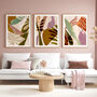 Earth Tone Abstract Leaf Print Set Of Three, thumbnail 3 of 12