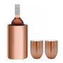 Stainless Steel Wine Cooler Set With Tumblers Or Flutes, thumbnail 2 of 6