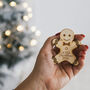 Gingerbread Man Christmas Pocket Hug And Postcard, thumbnail 1 of 2