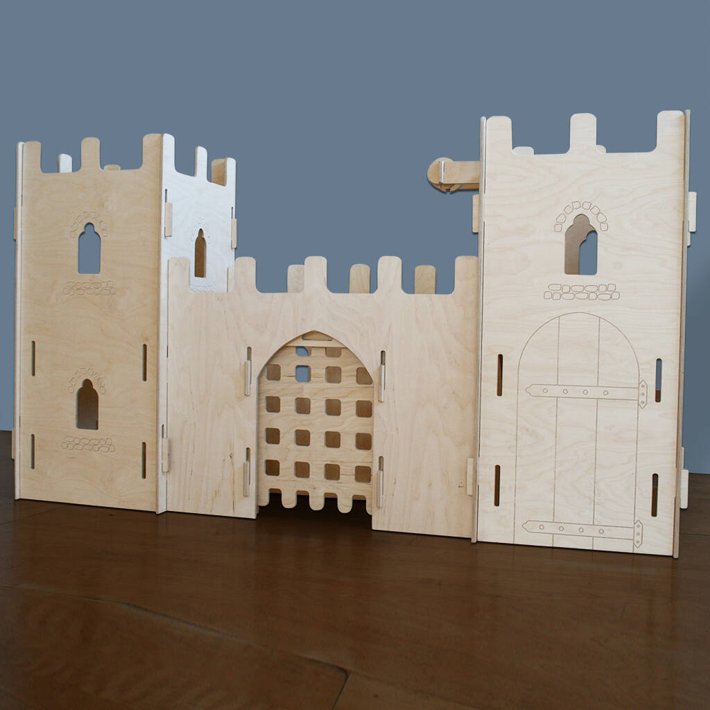 indoor and outdoor children's wooden castle play kit by pursuit of