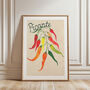 Picante Chilli Kitchen Wall Art | Hand Painted Print, thumbnail 1 of 12