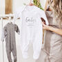 Personalised First Christmas Babygrow, thumbnail 3 of 4
