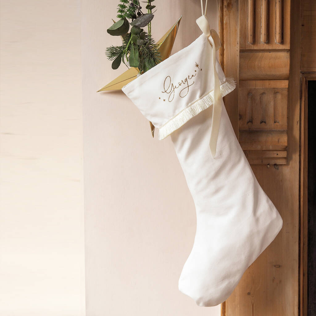 ivory christmas stocking