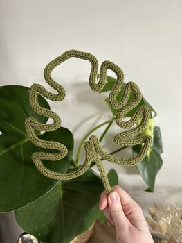 Knitted Wire Monstera Leaf, 3 of 5