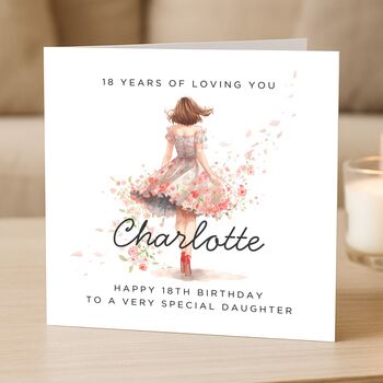 Personalised 18th Birthday Card For Special Daughter, 4 of 8
