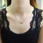 White Topaz Sterling Silver Arrrow Pendant, thumbnail 1 of 4