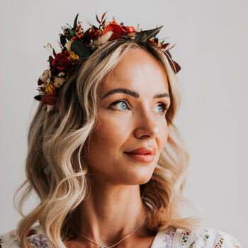 Boho Bridal Flower Crown, 7 of 9