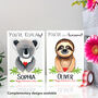 Personalised Hand Finished Koala Valentine's Card, thumbnail 9 of 10