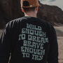Mens 'Wild Dreamer' Black Sweatshirt, thumbnail 1 of 7