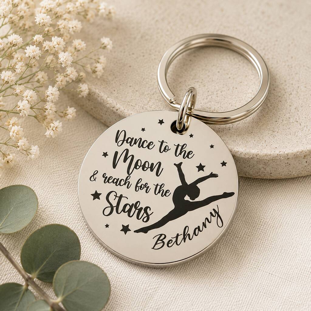 Dancer Keyring With Personalisation, 1 of 3